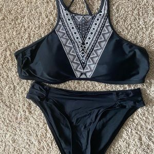 black swim suit